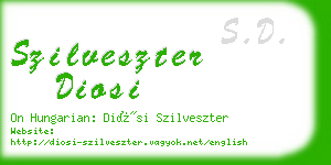 szilveszter diosi business card